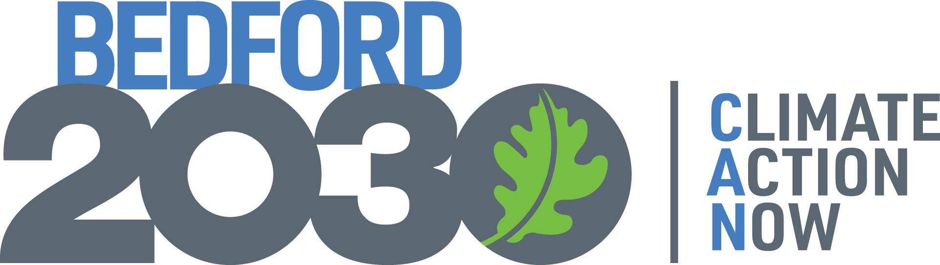 Bedford 2030 Climate Action Now logo